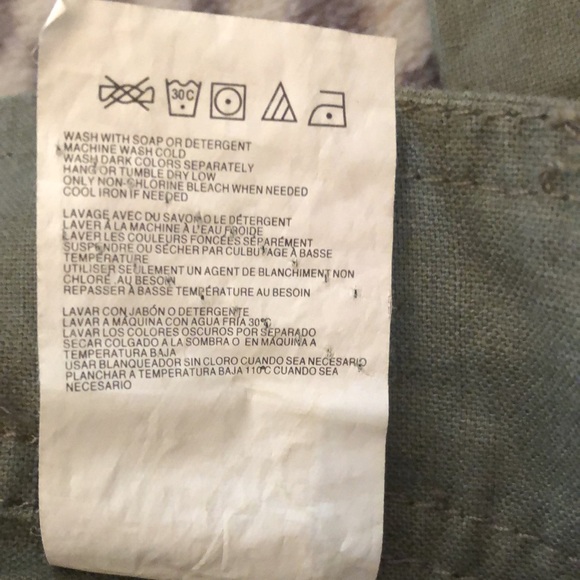 Roxy Button Fly Linen Blend Pants in Green Size 3 Juniors - Picture 11 of 17